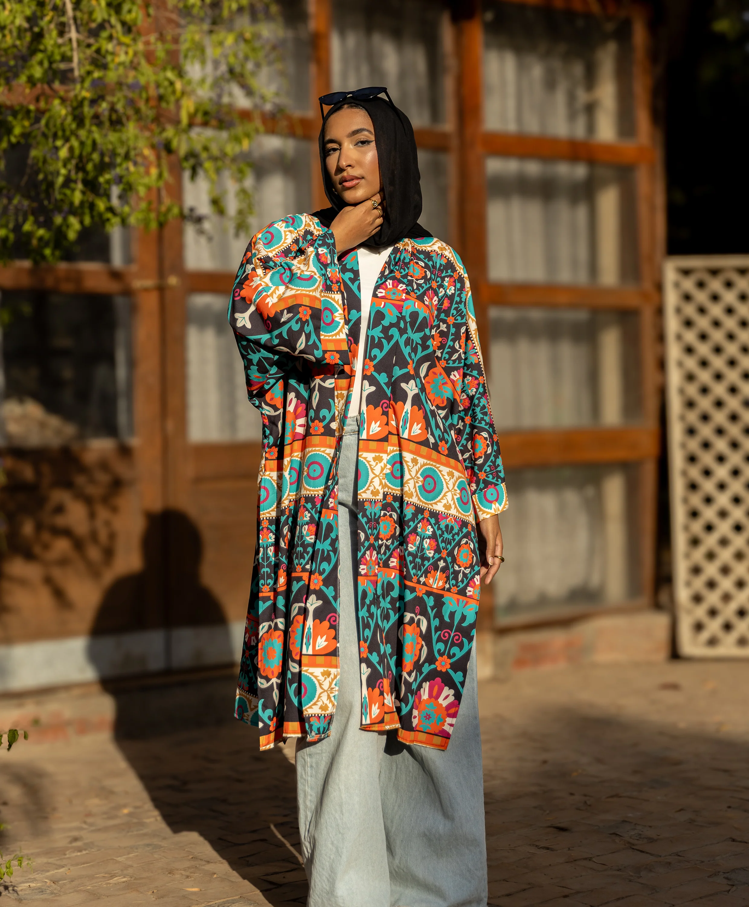 Printed Satin Kimono - Image 13