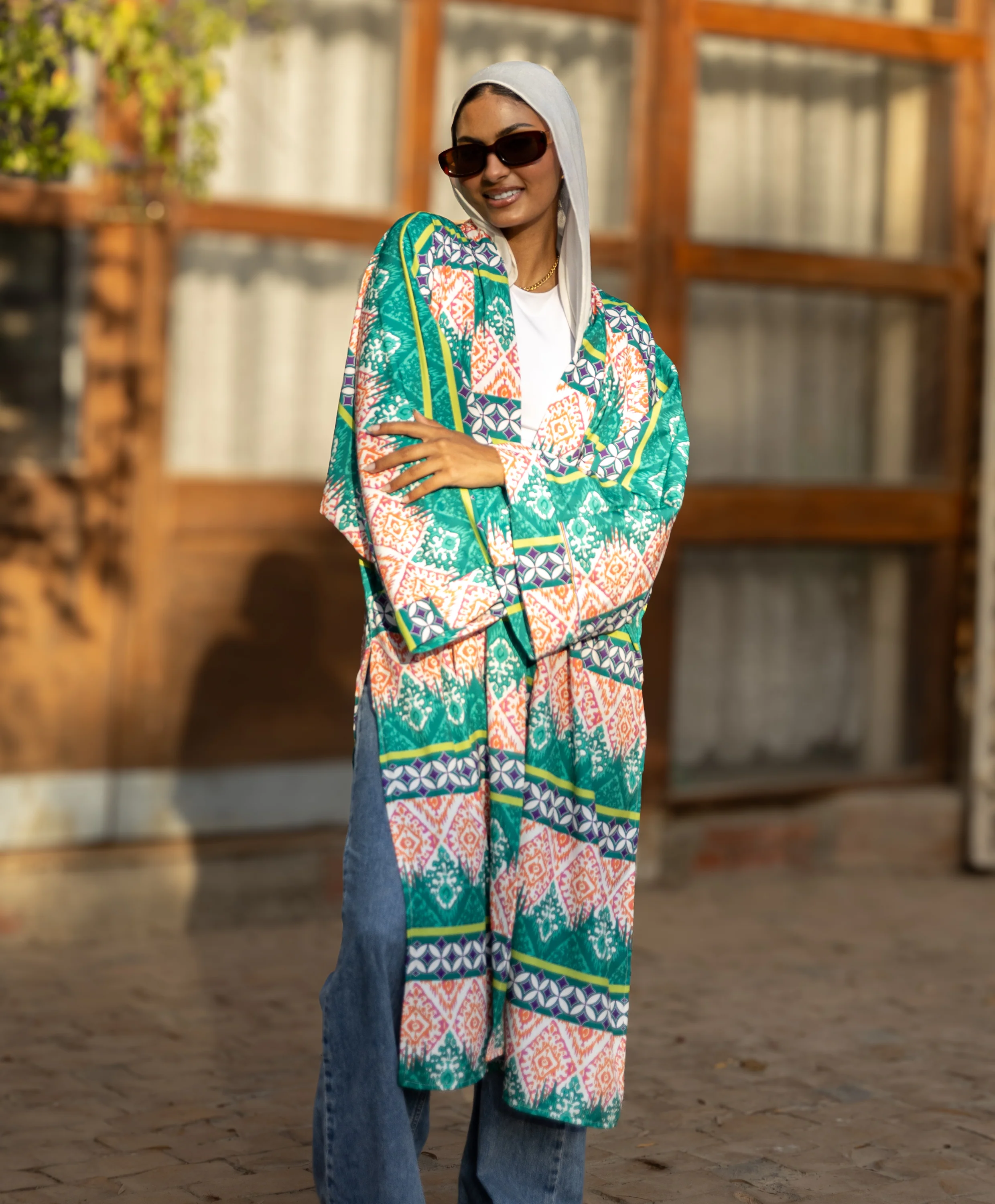 Printed Satin Kimono - Image 15