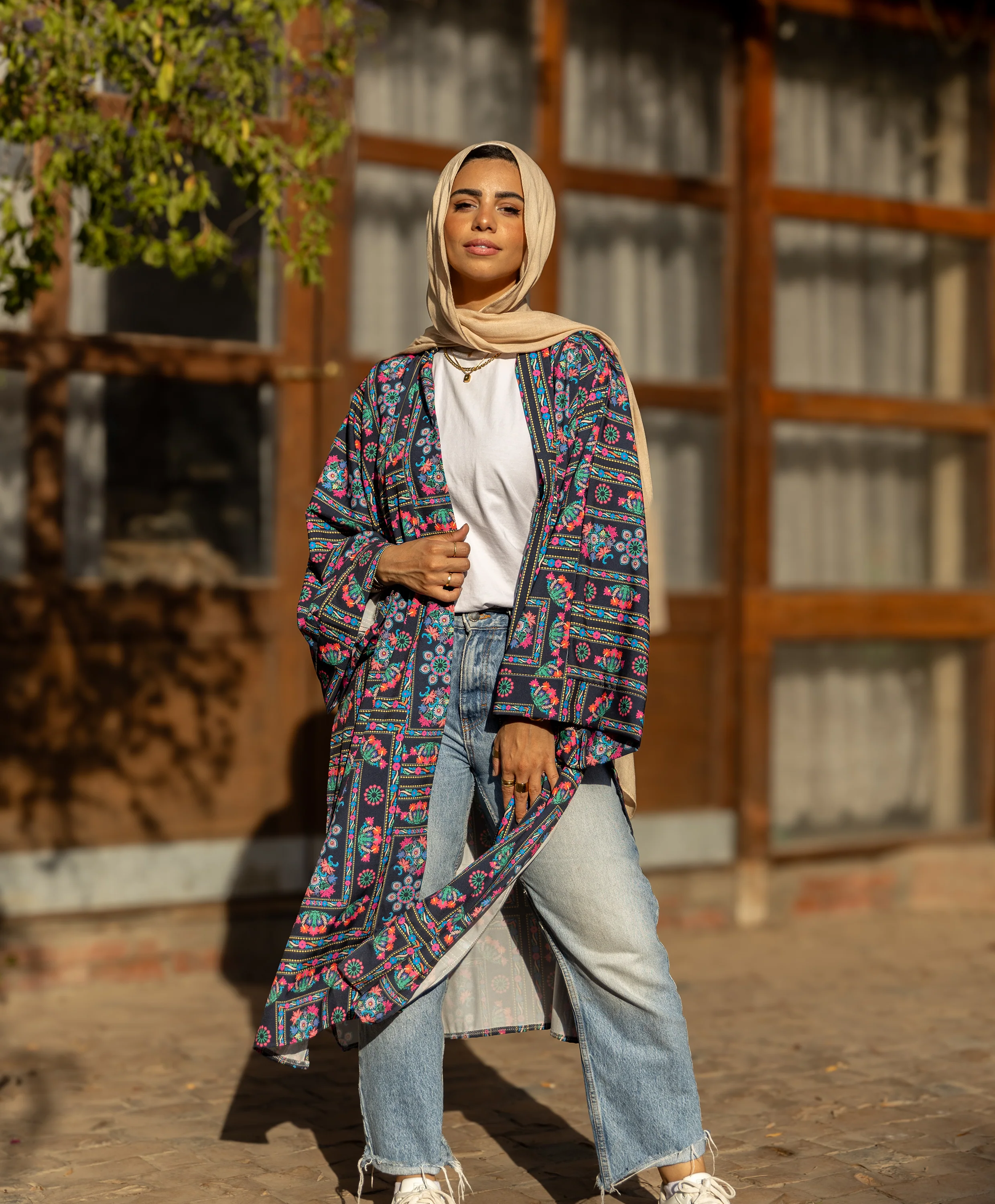 Printed Satin Kimono - Image 17