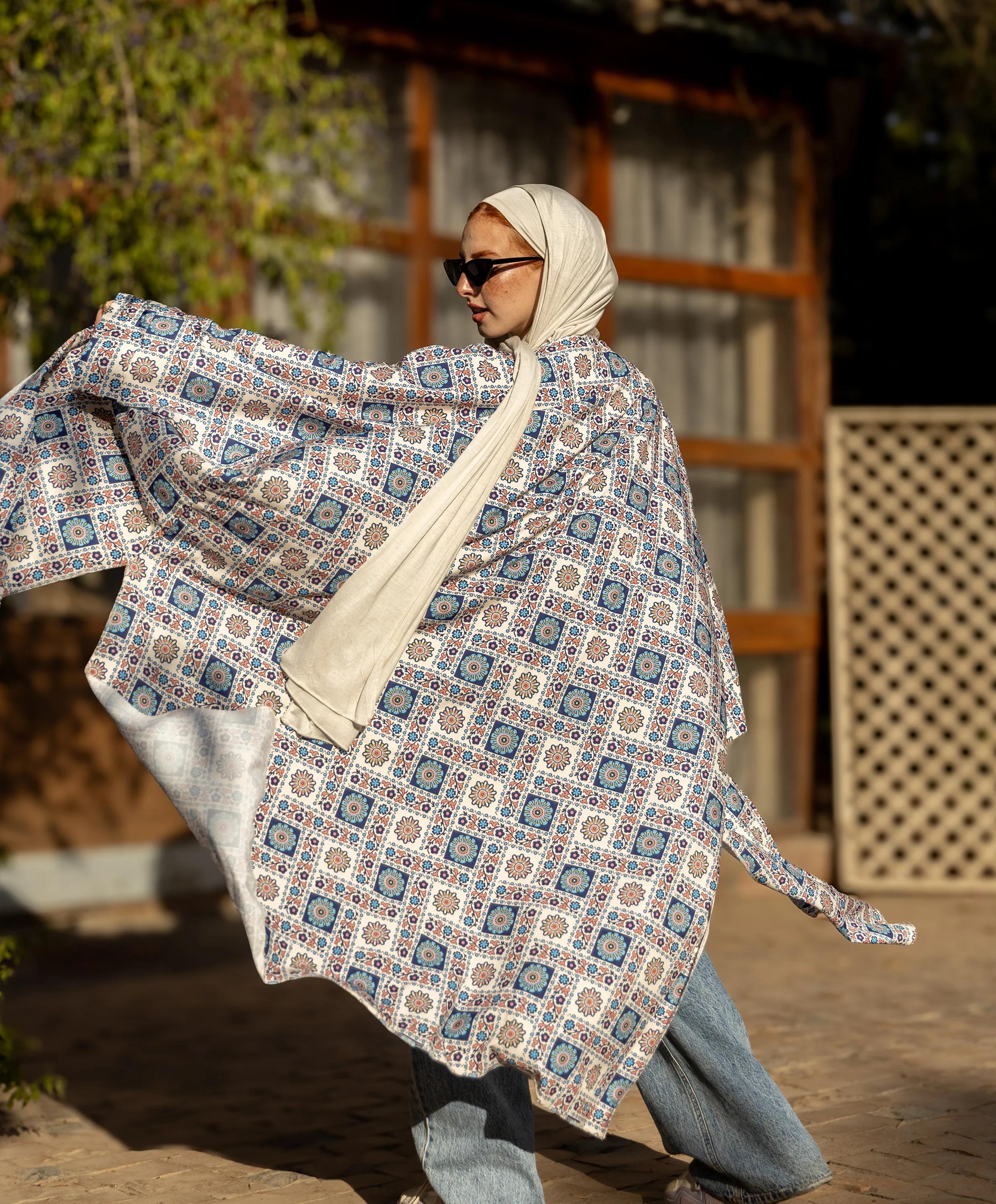 Printed Satin Kimono - Image 8