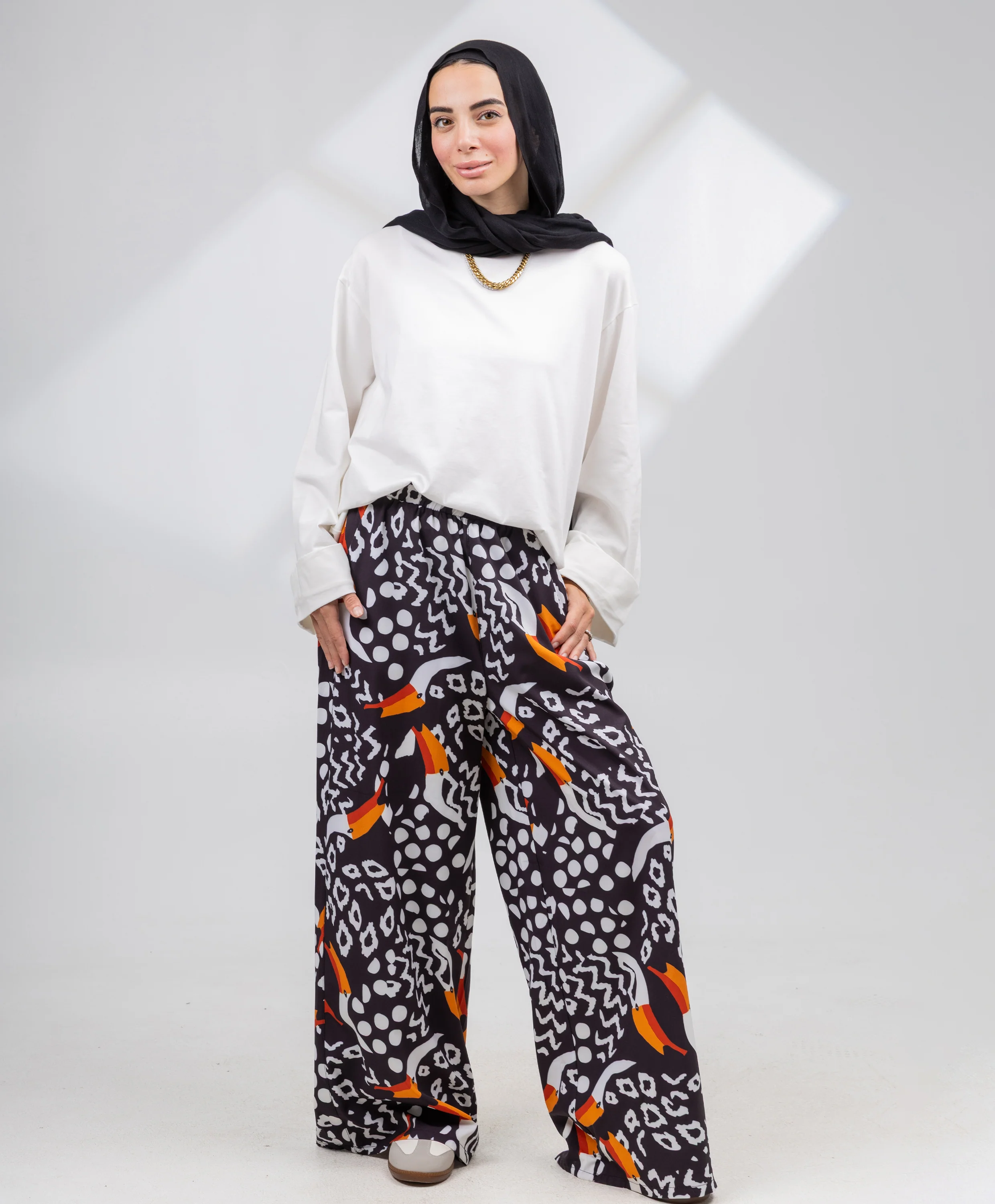 Printed Satin Pants - Image 4