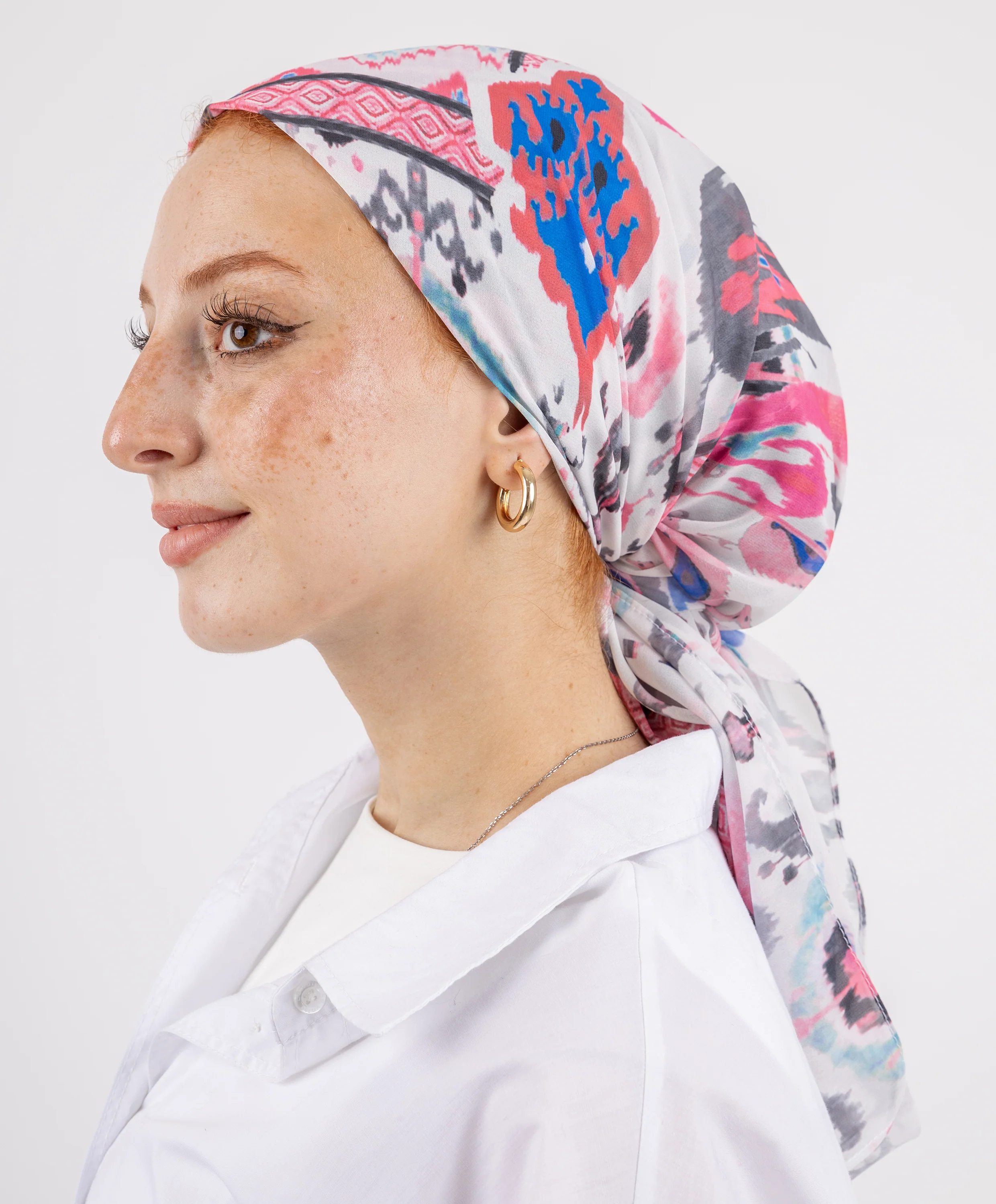 Printed Square Chiffon Scarf - Image 24