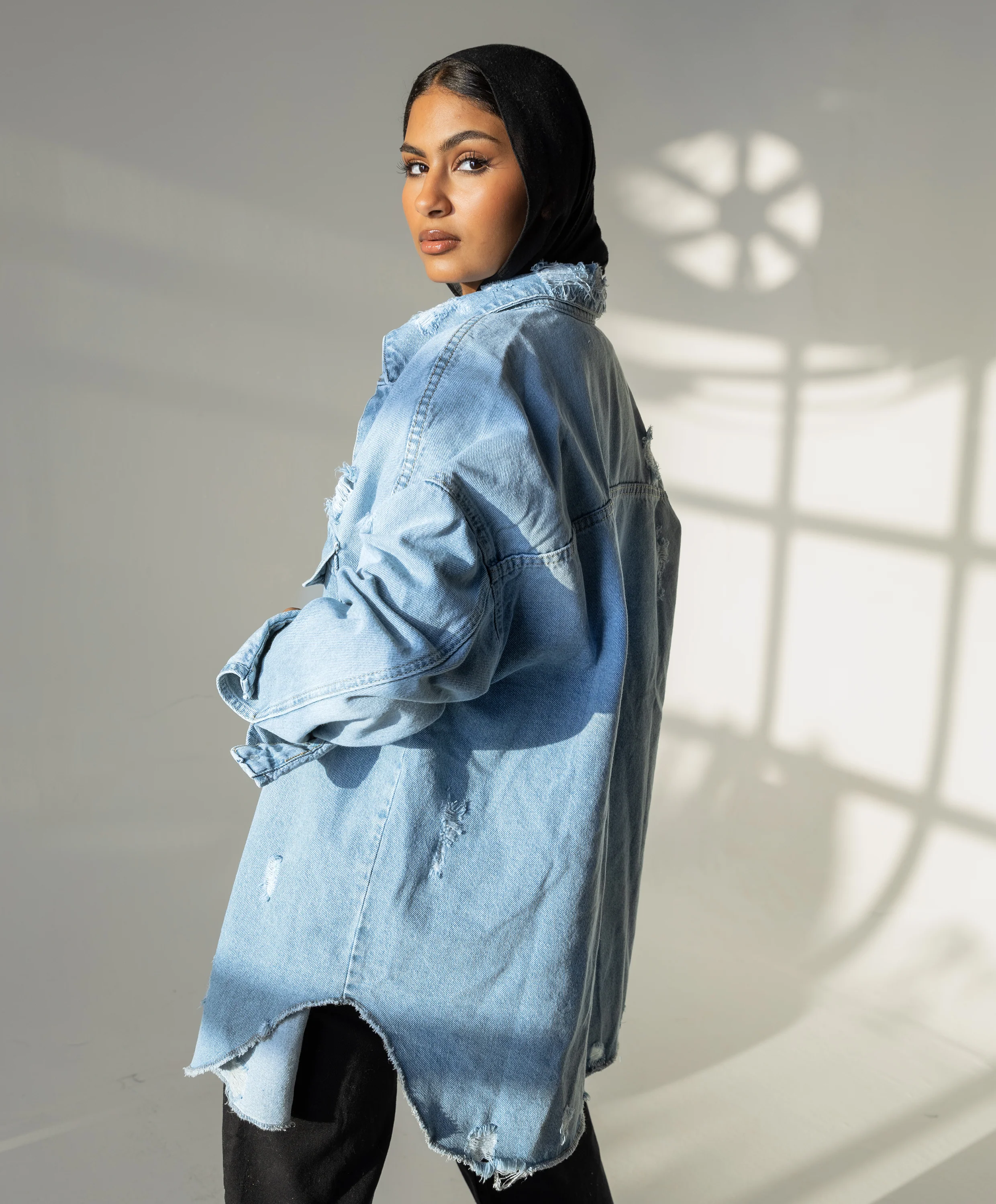 Ripped Denim Shirt - Image 3