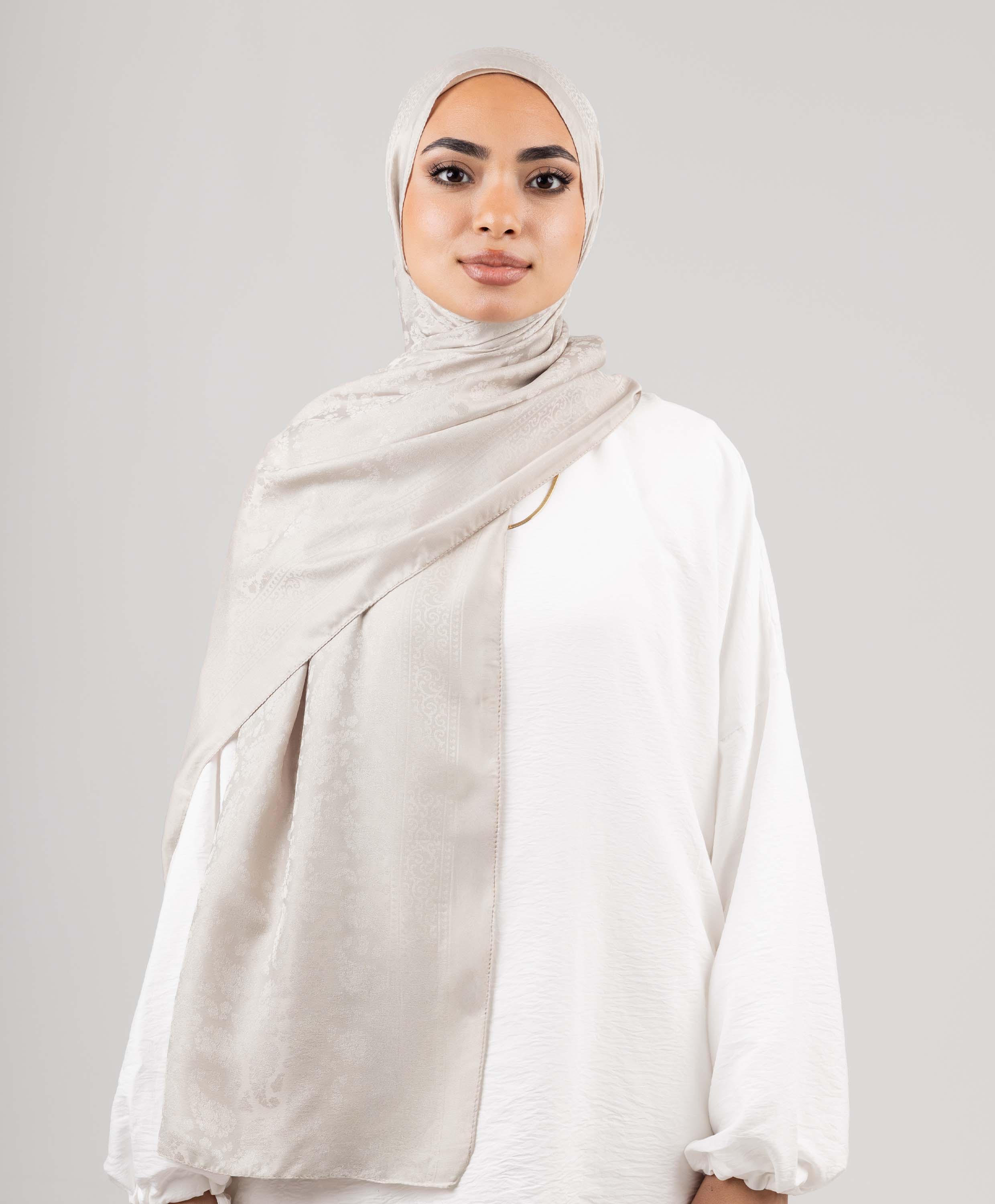 Satin Jacquard Scarf - Image 4