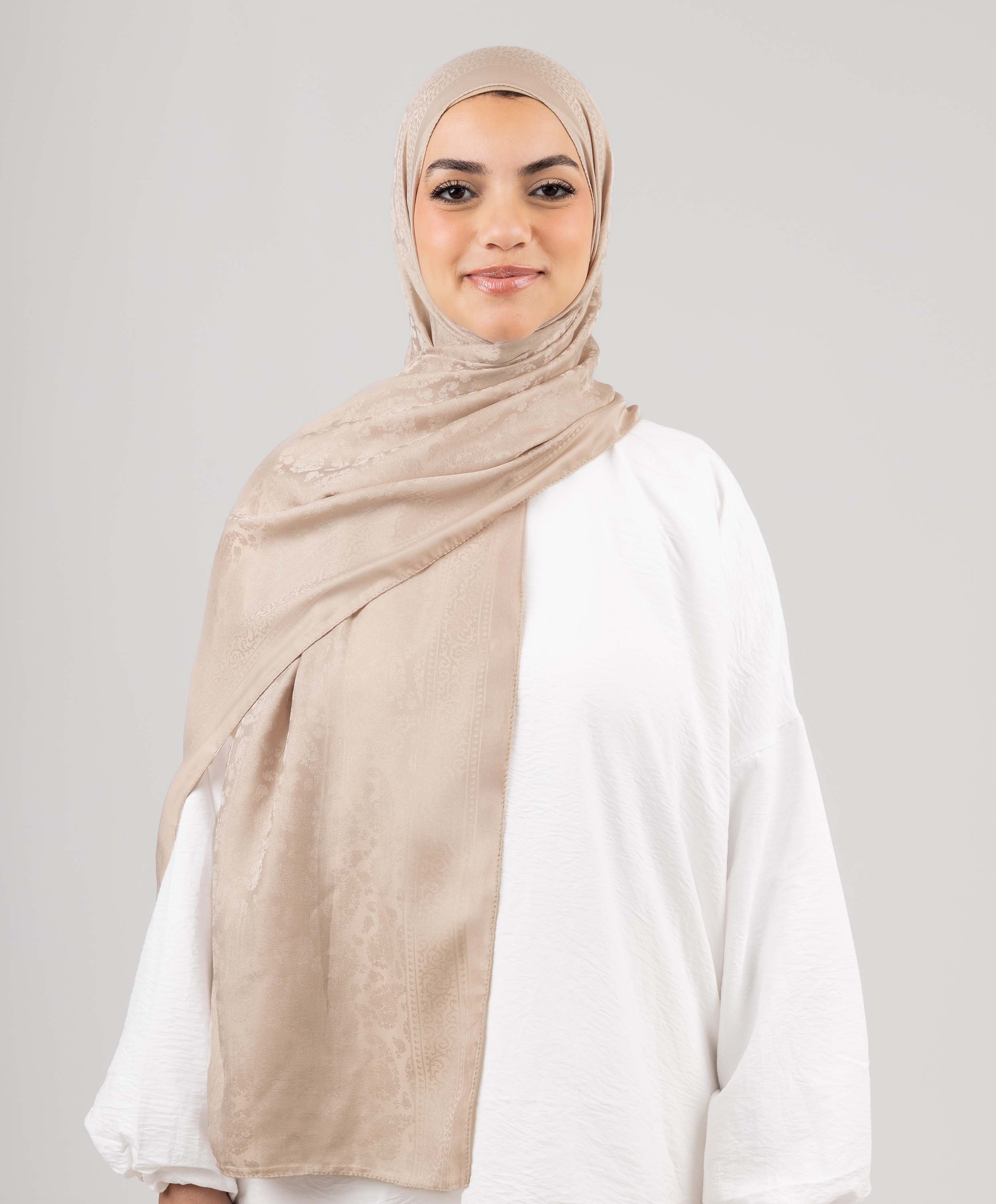 Satin Jacquard Scarf - Image 6