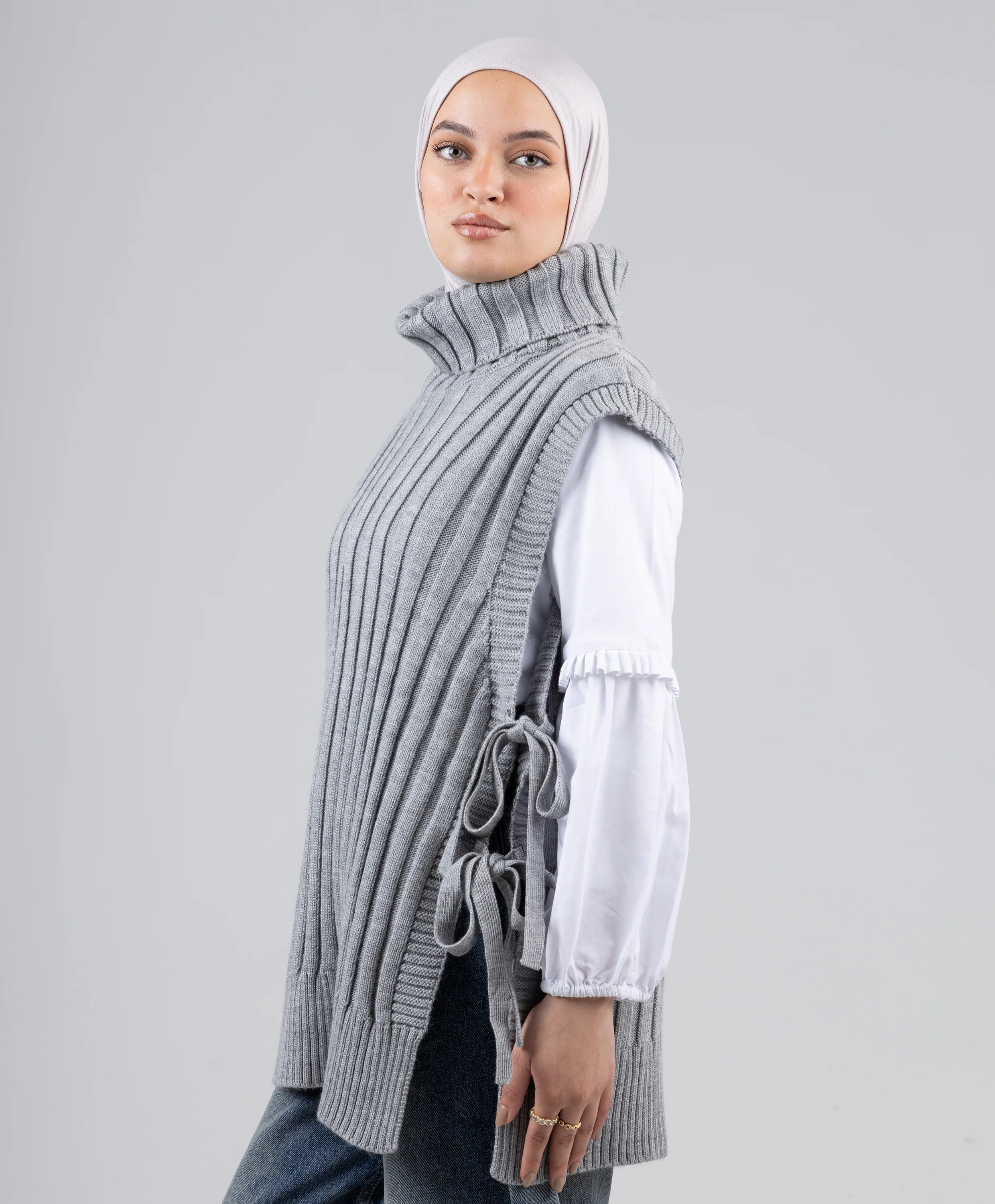 Slouchy Ribbed Vest - Image 6