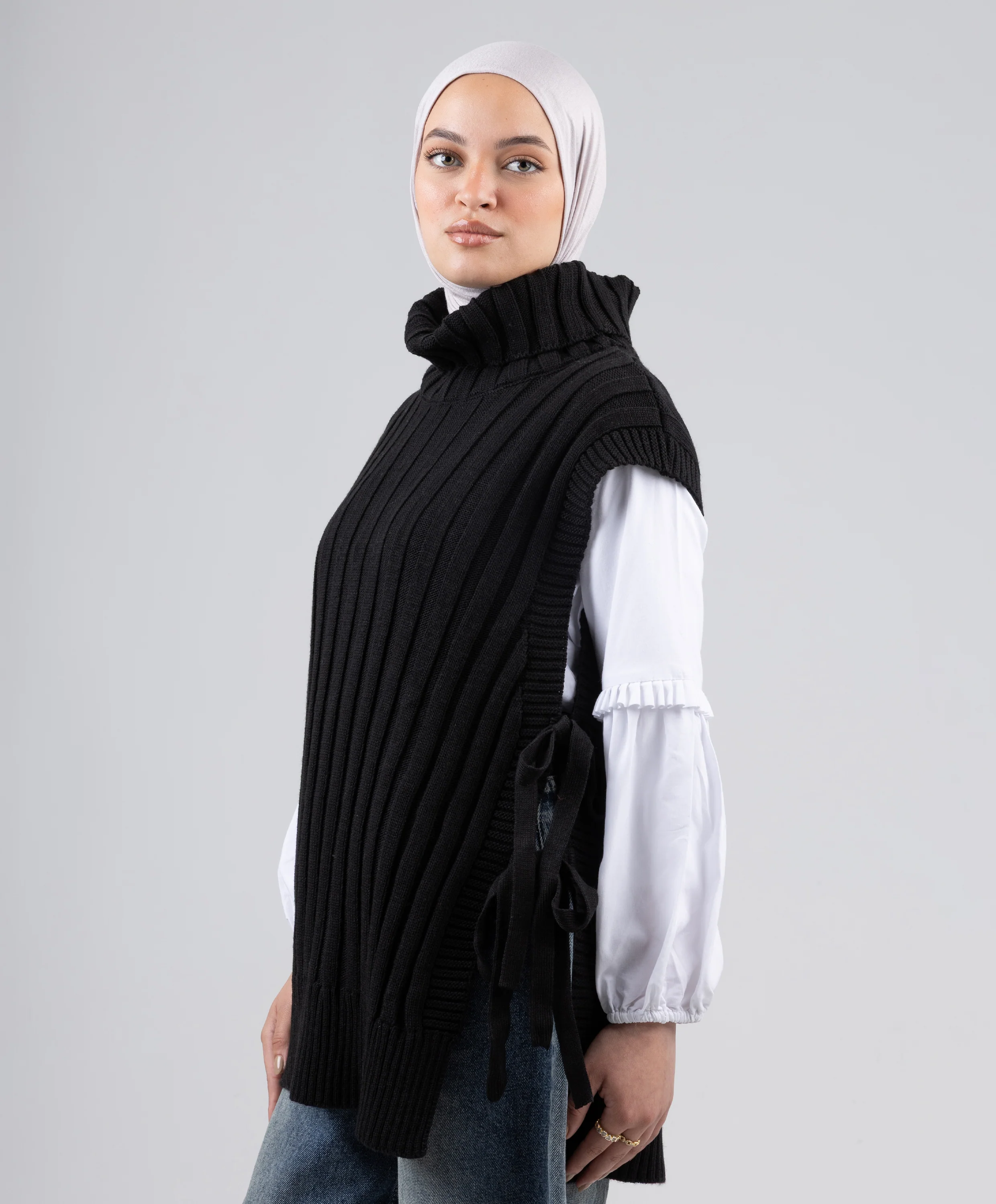 Slouchy Ribbed Vest - Image 7