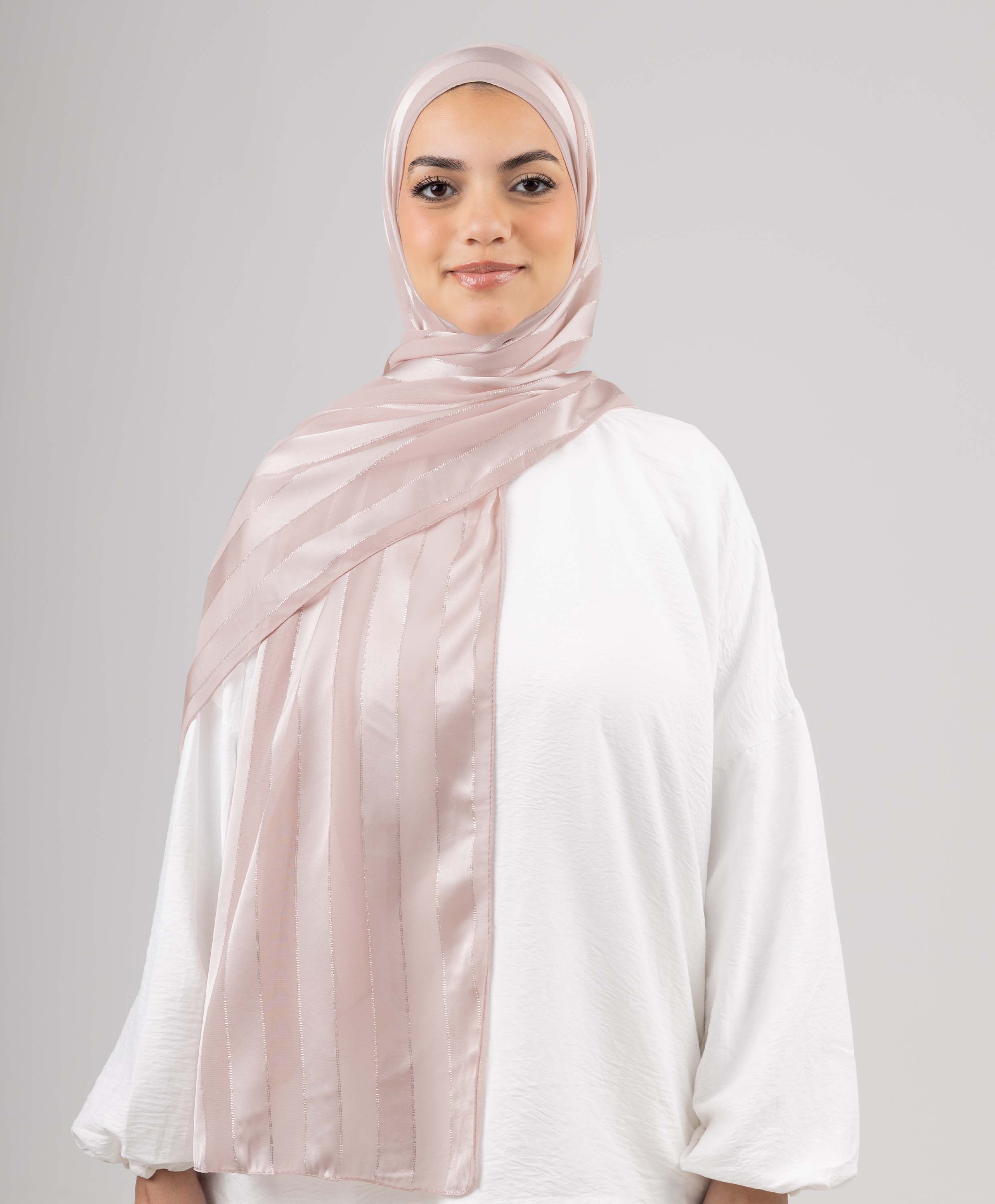 Striped Chiffon Scarf - Image 11
