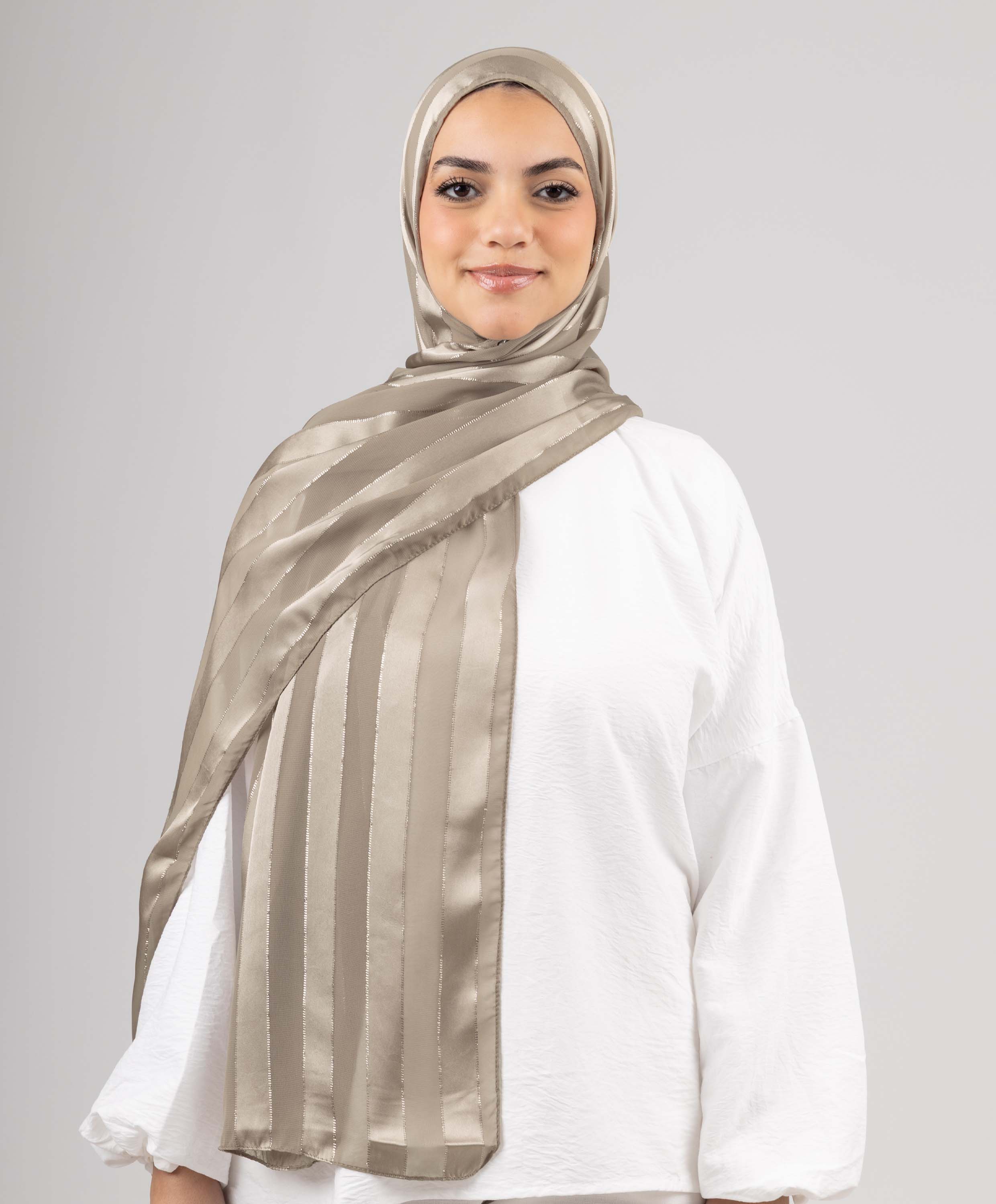 Striped Chiffon Scarf - Image 5