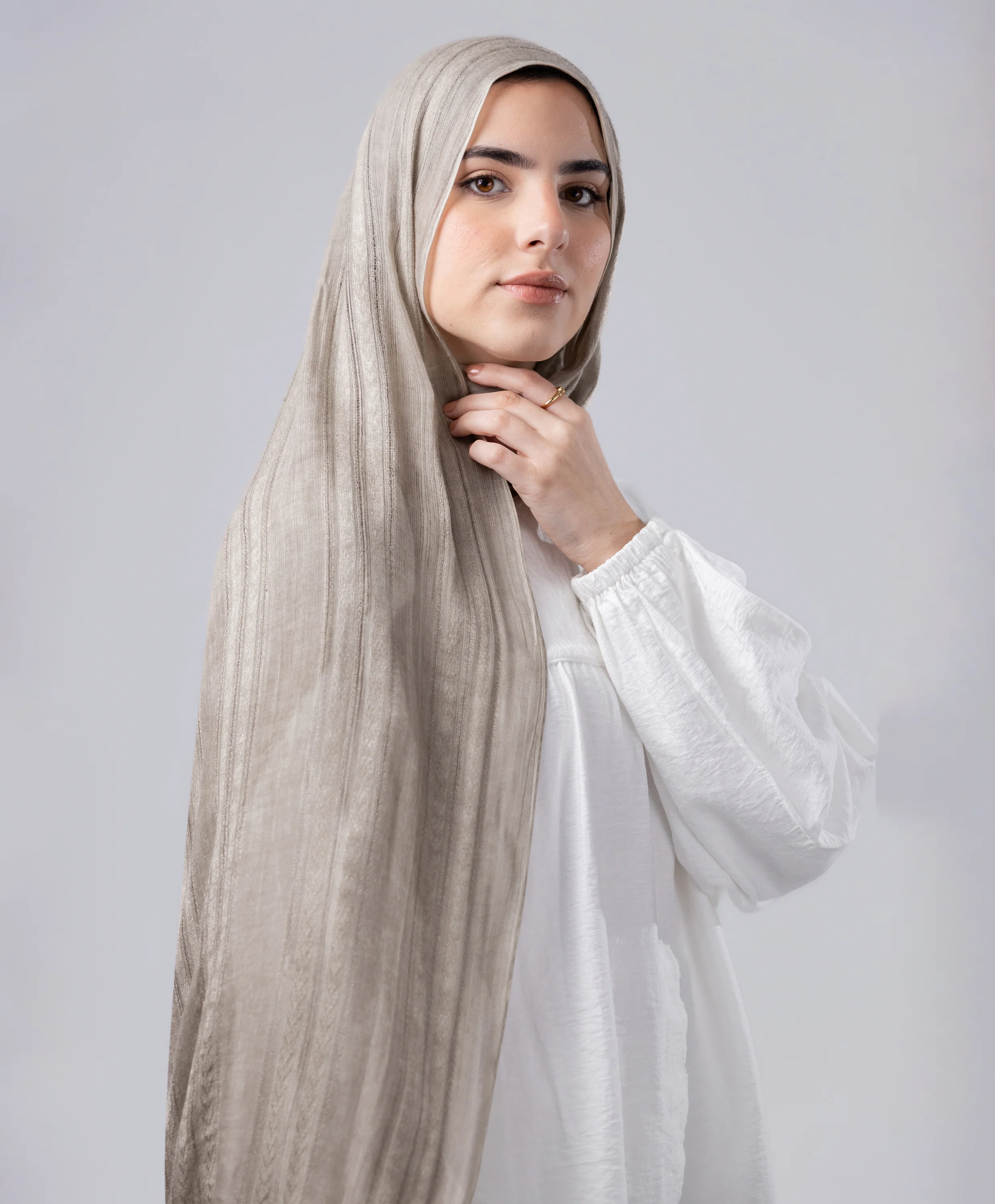 Striped Marble Linen Scarf - Image 21