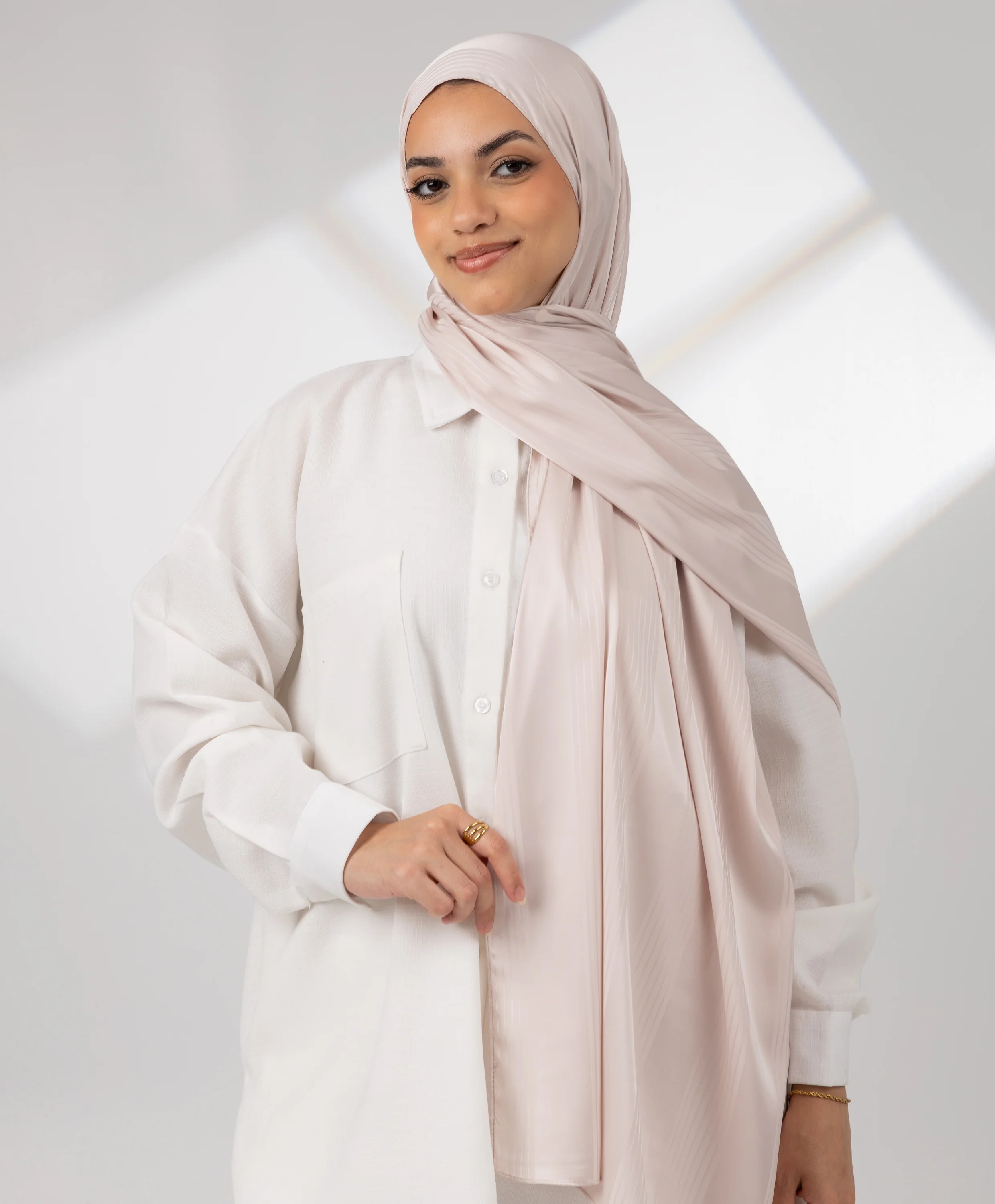 Striped Satin Scarf - Image 15