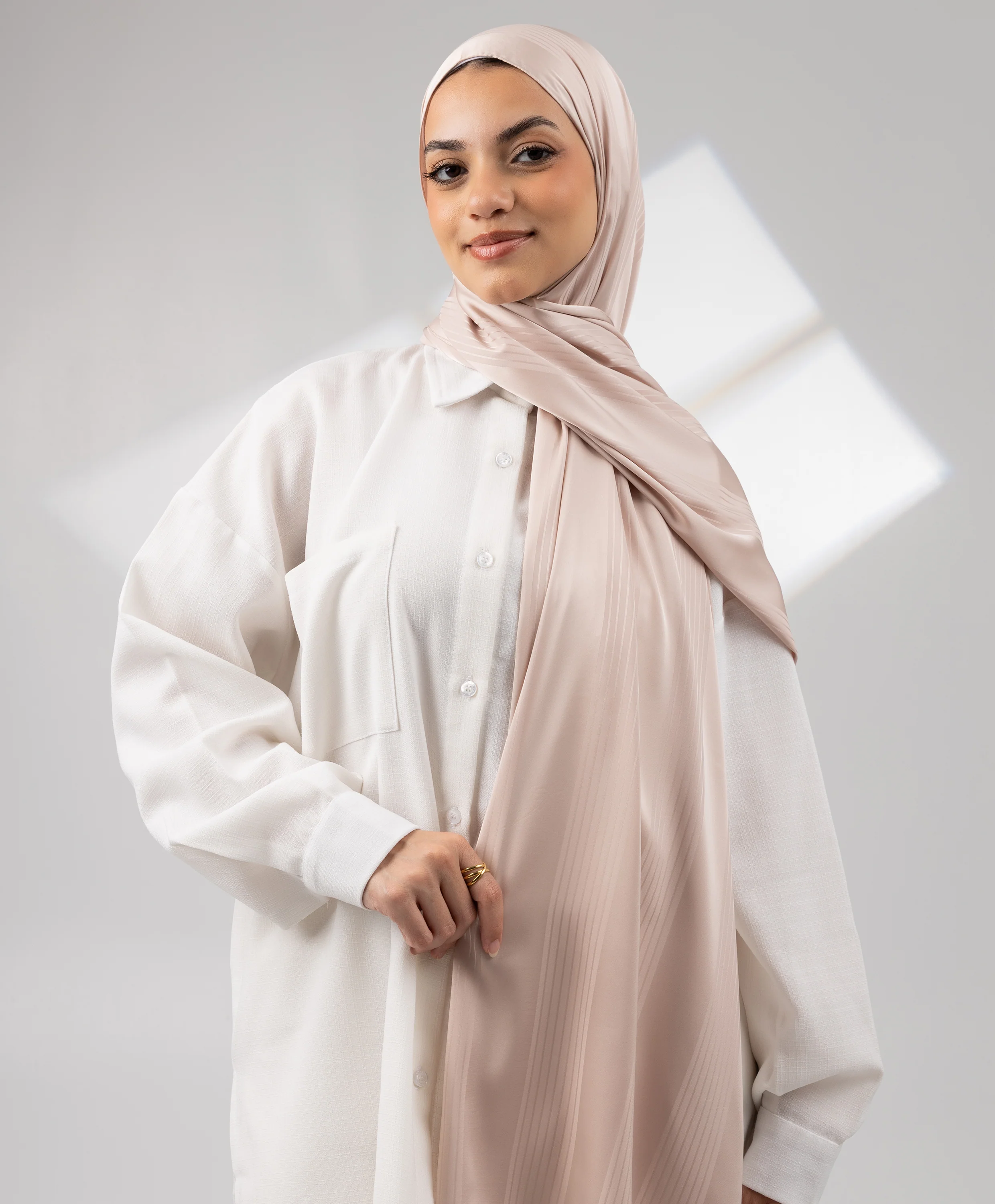 Striped Satin Scarf - Image 20