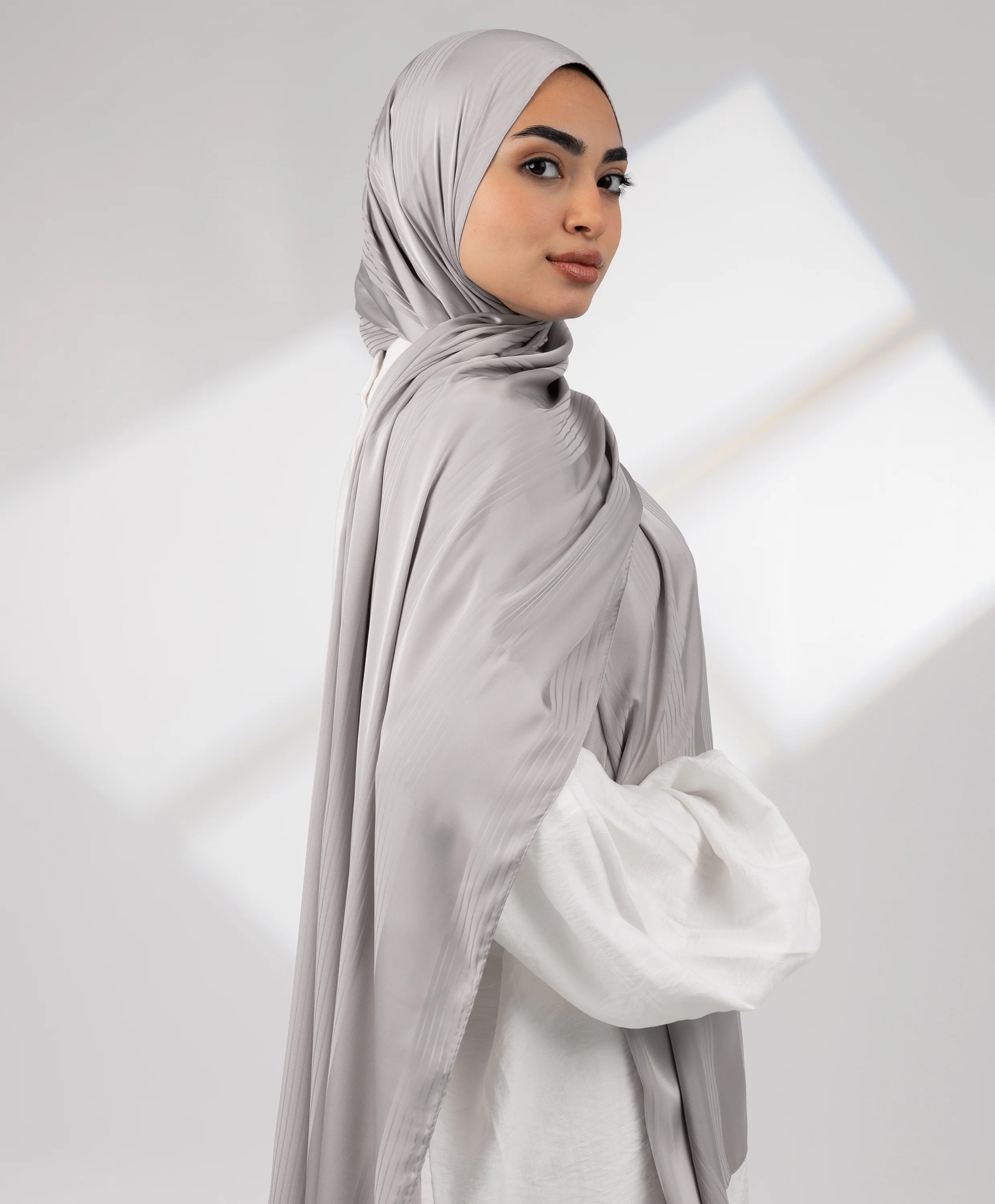 Striped Satin Scarf - Image 32