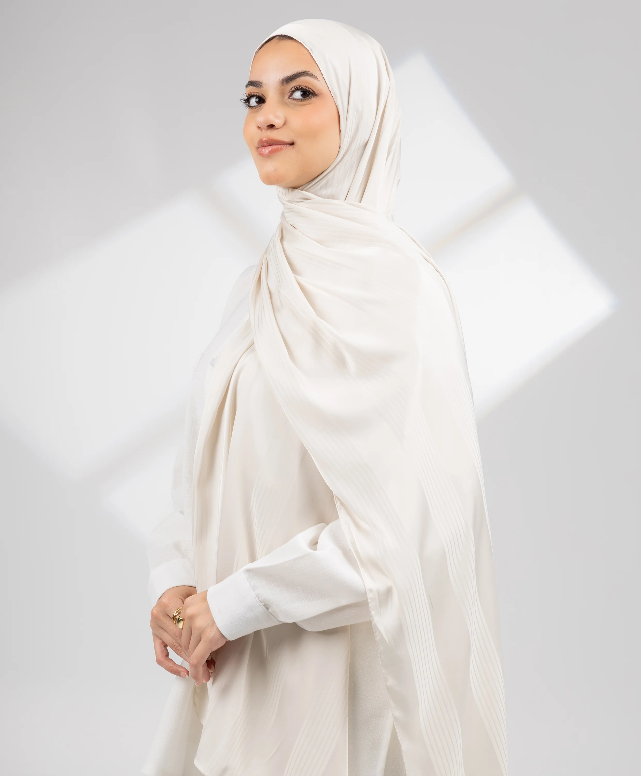 Striped Satin Scarf - Image 5