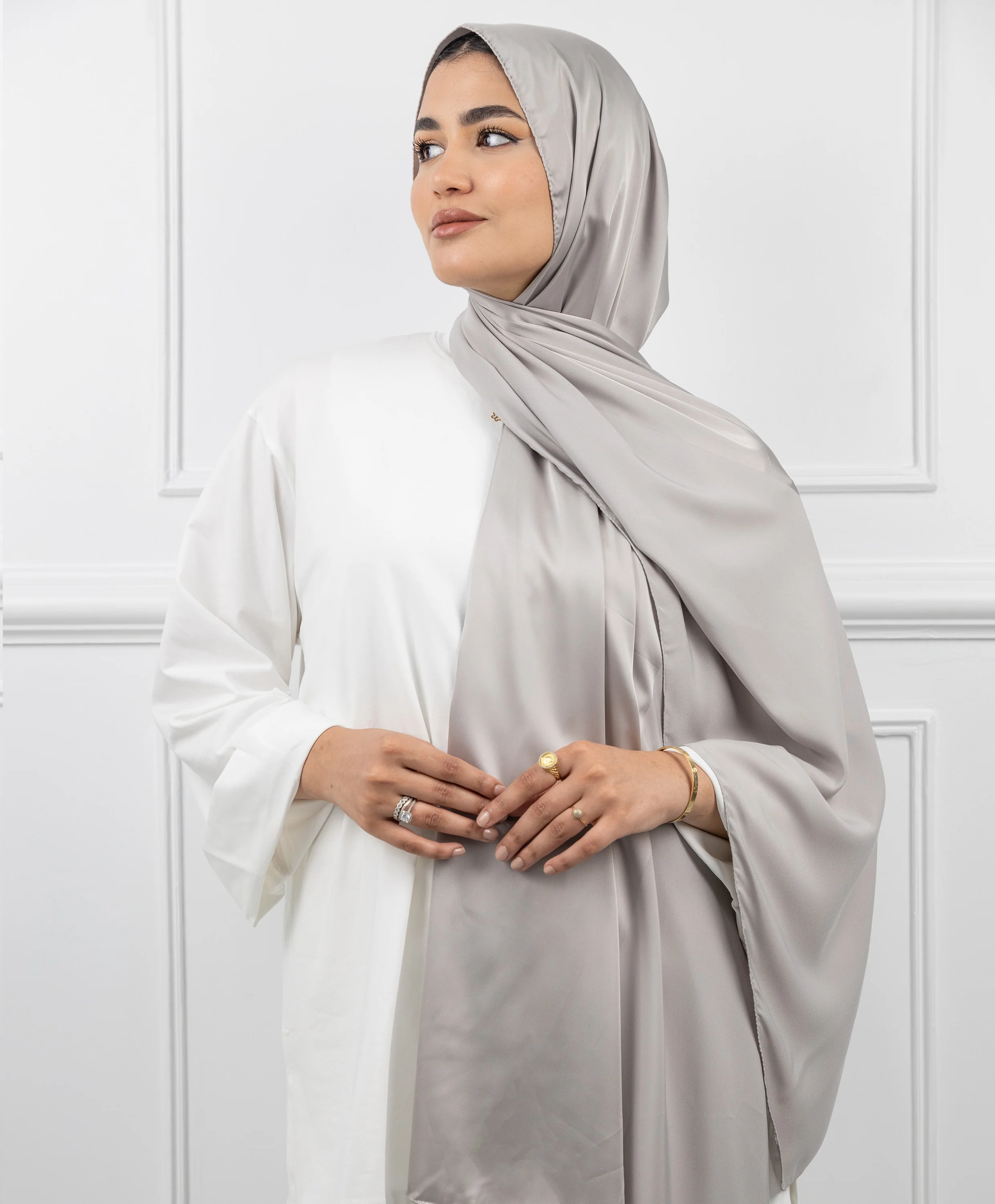 Striped Satin Scarf - Image 11