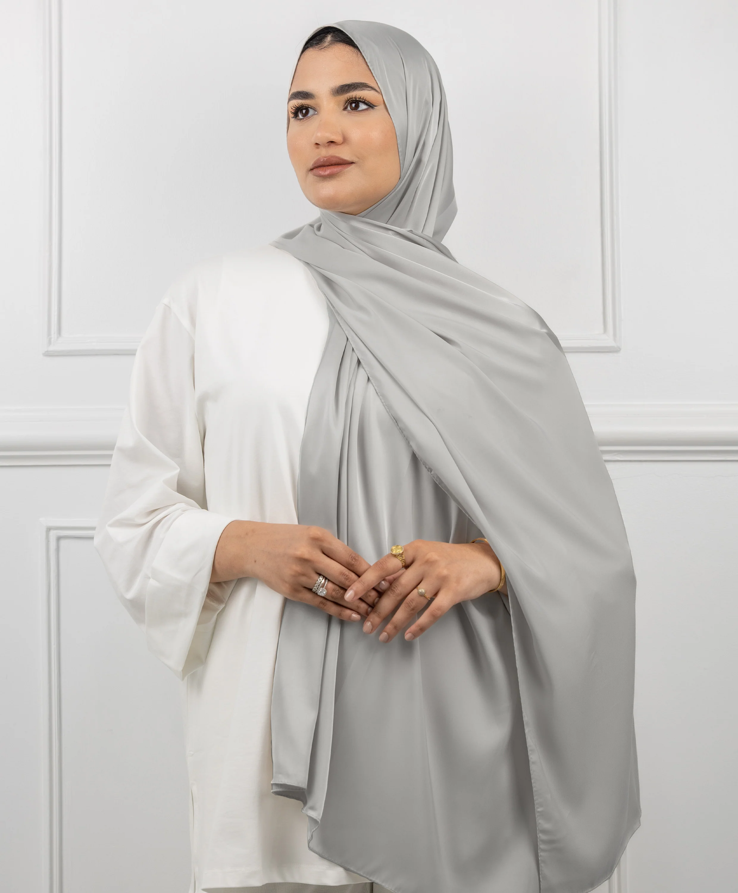 Striped Satin Scarf - Image 12
