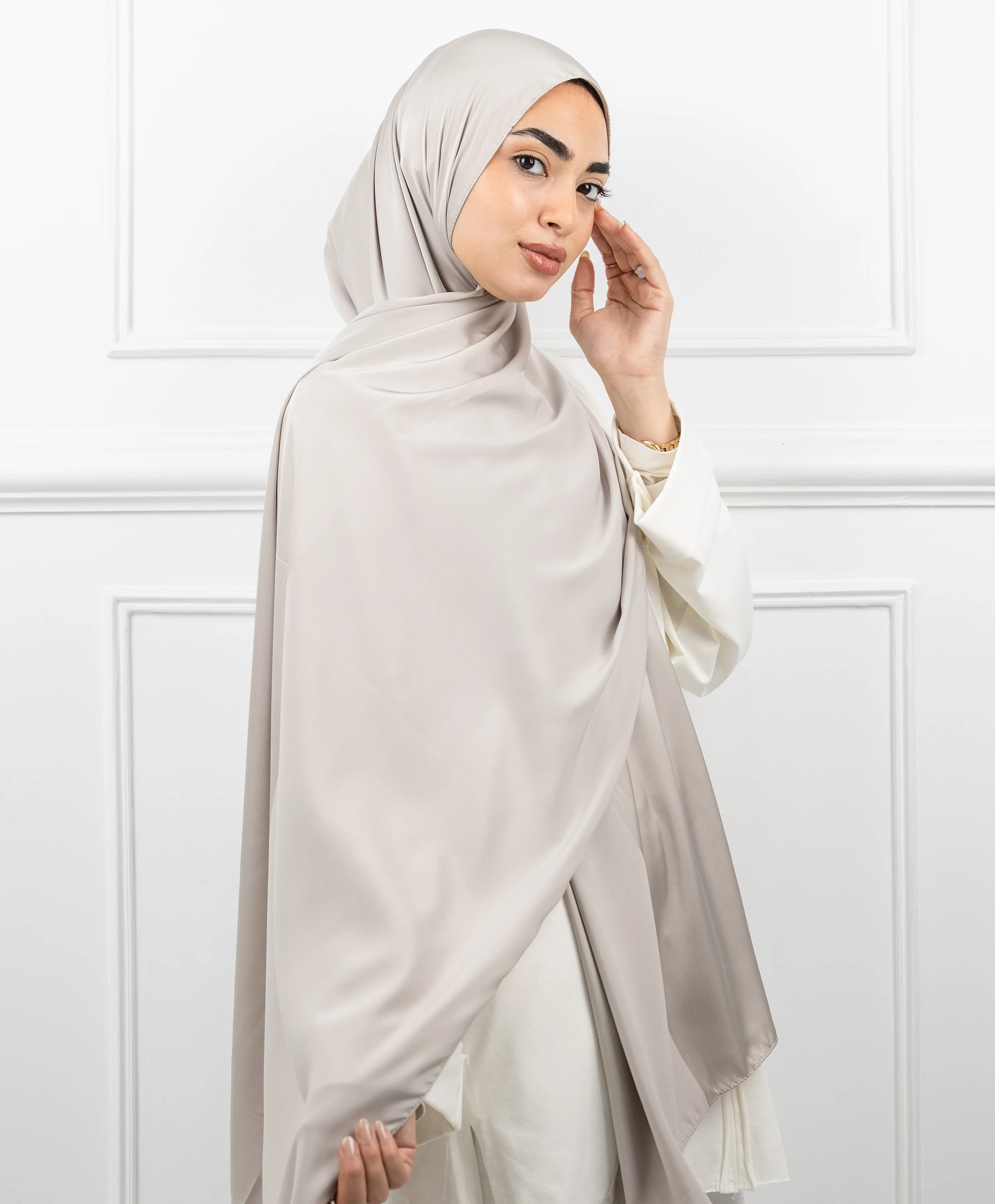 Striped Satin Scarf - Image 4