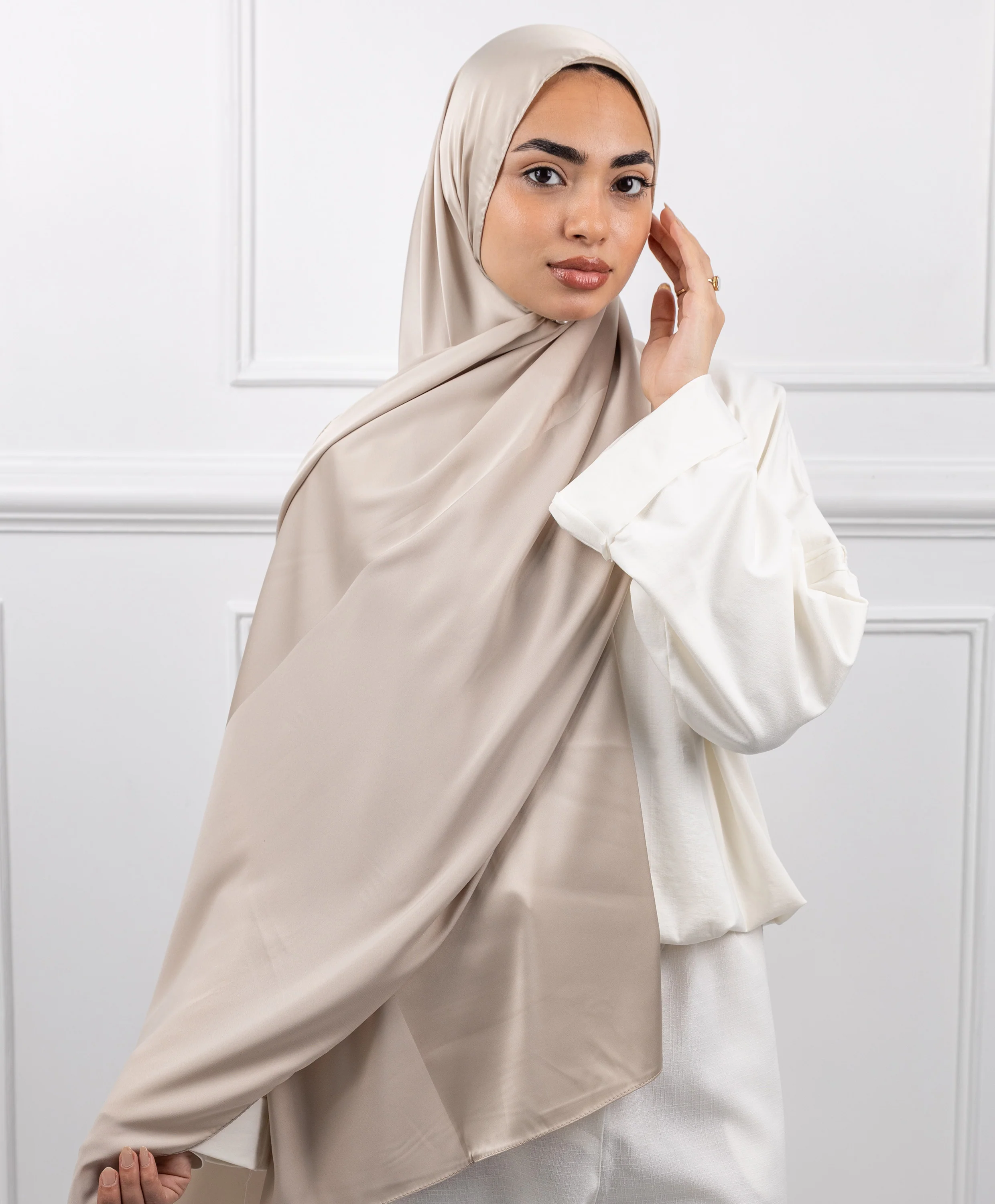 Striped Satin Scarf - Image 7
