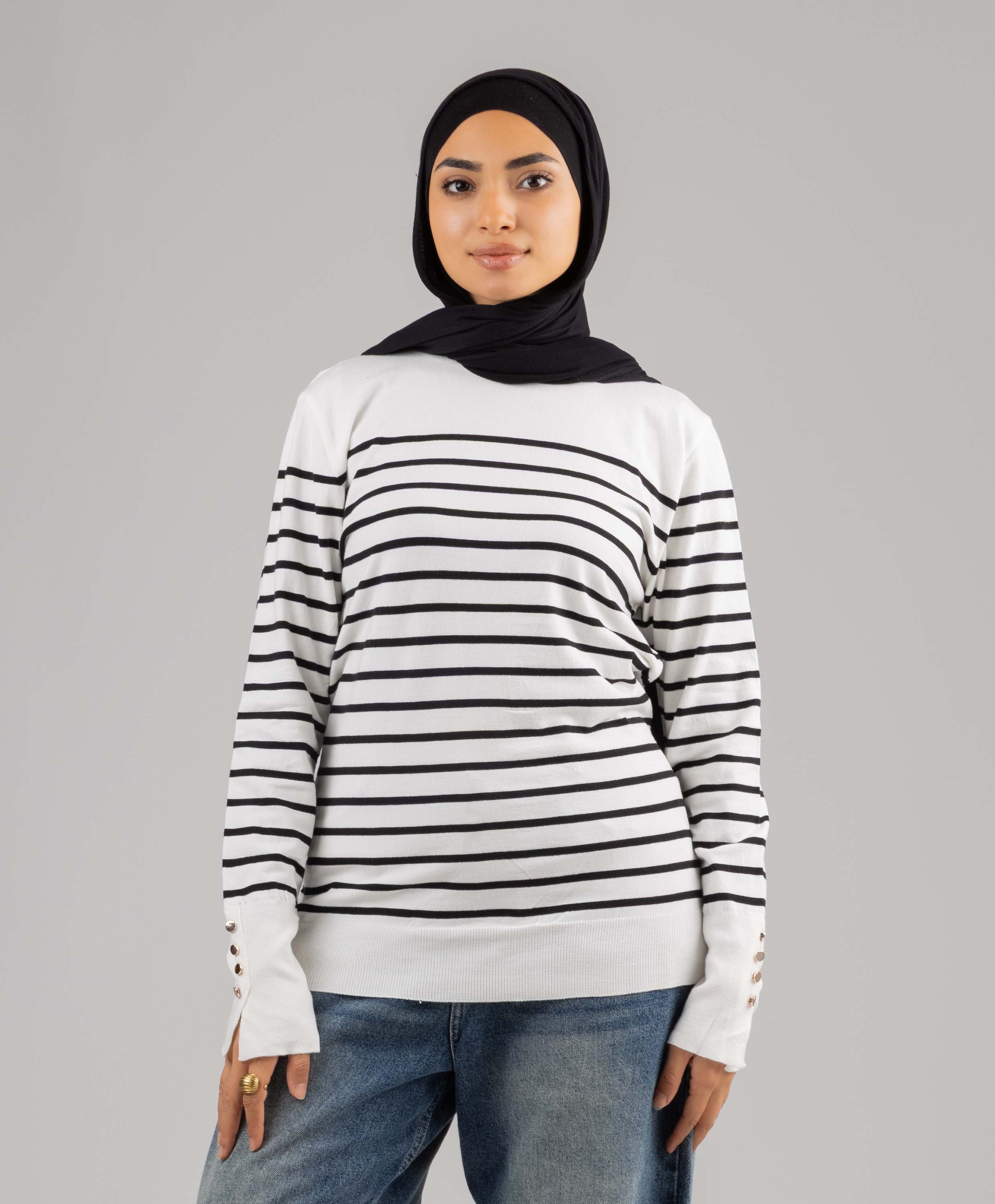 Striped Soft Pullover - Image 5
