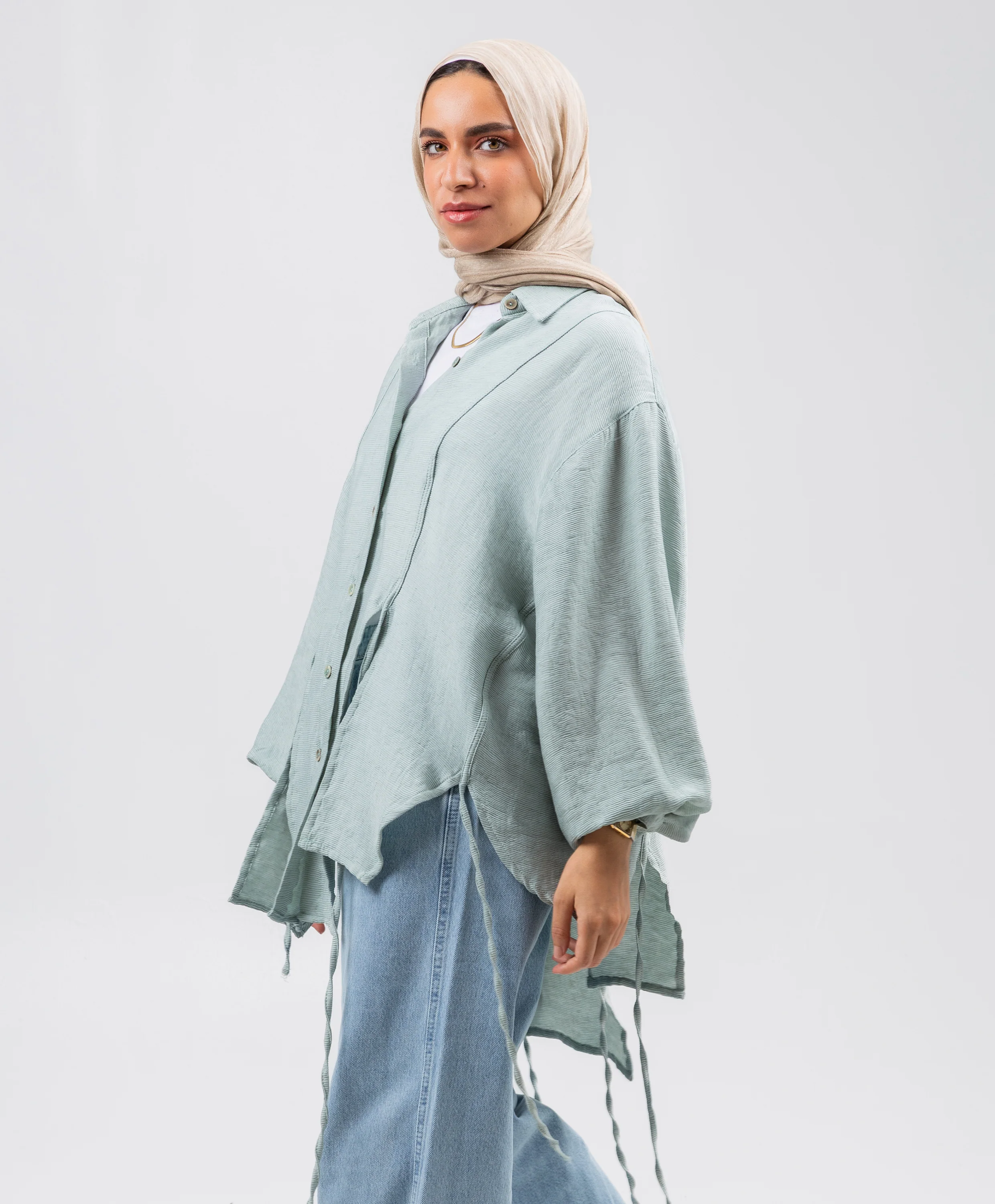 Tassel Linen Shirt - Image 11