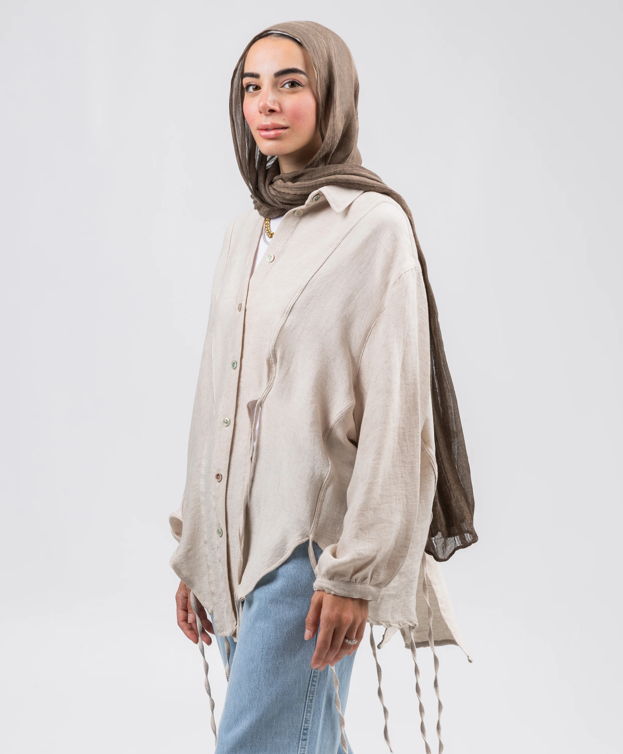 Tassel Linen Shirt - Image 8