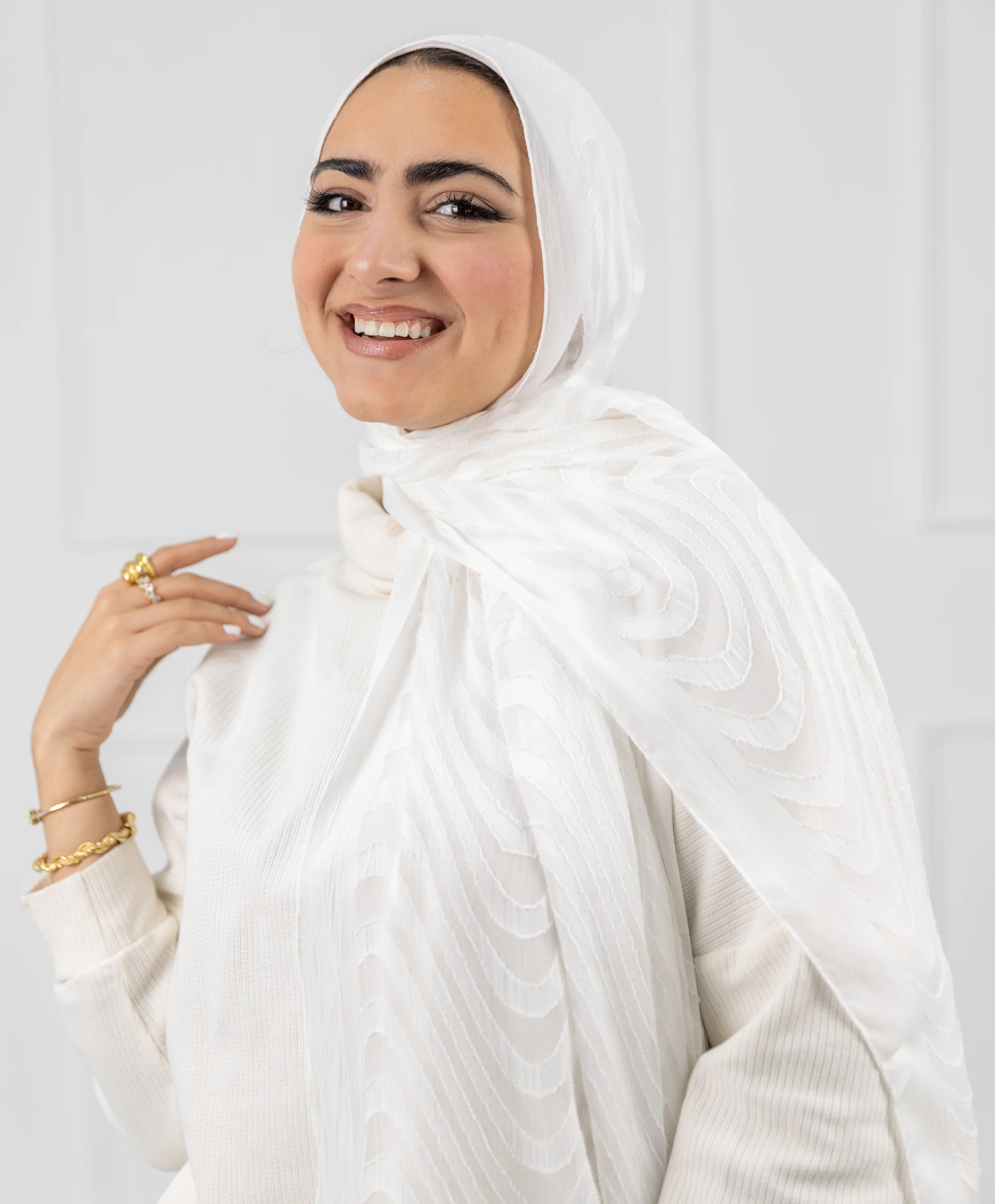 Waves Chiffon Scarf - Image 2