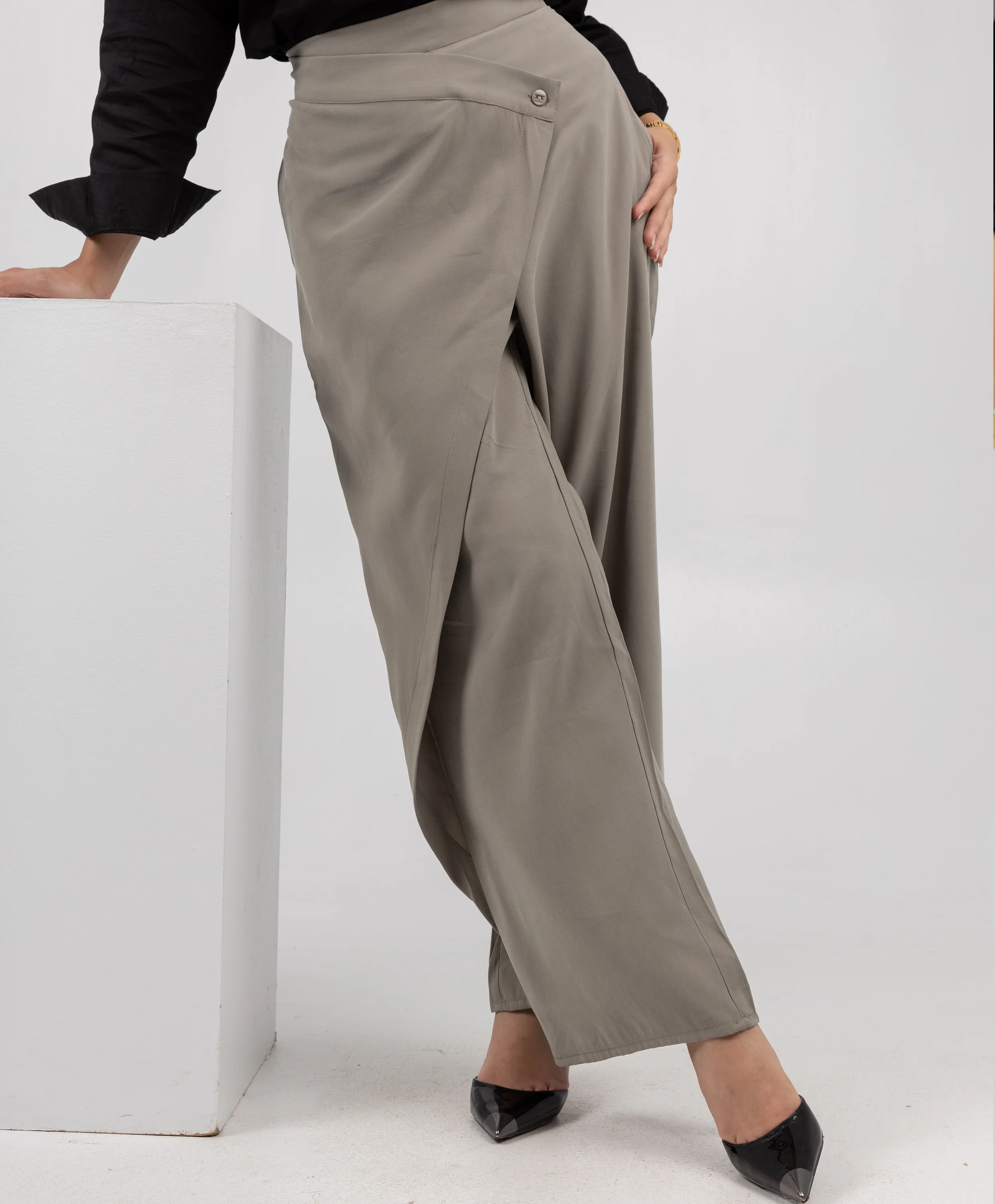 Wrap Skirt Pants - Image 3