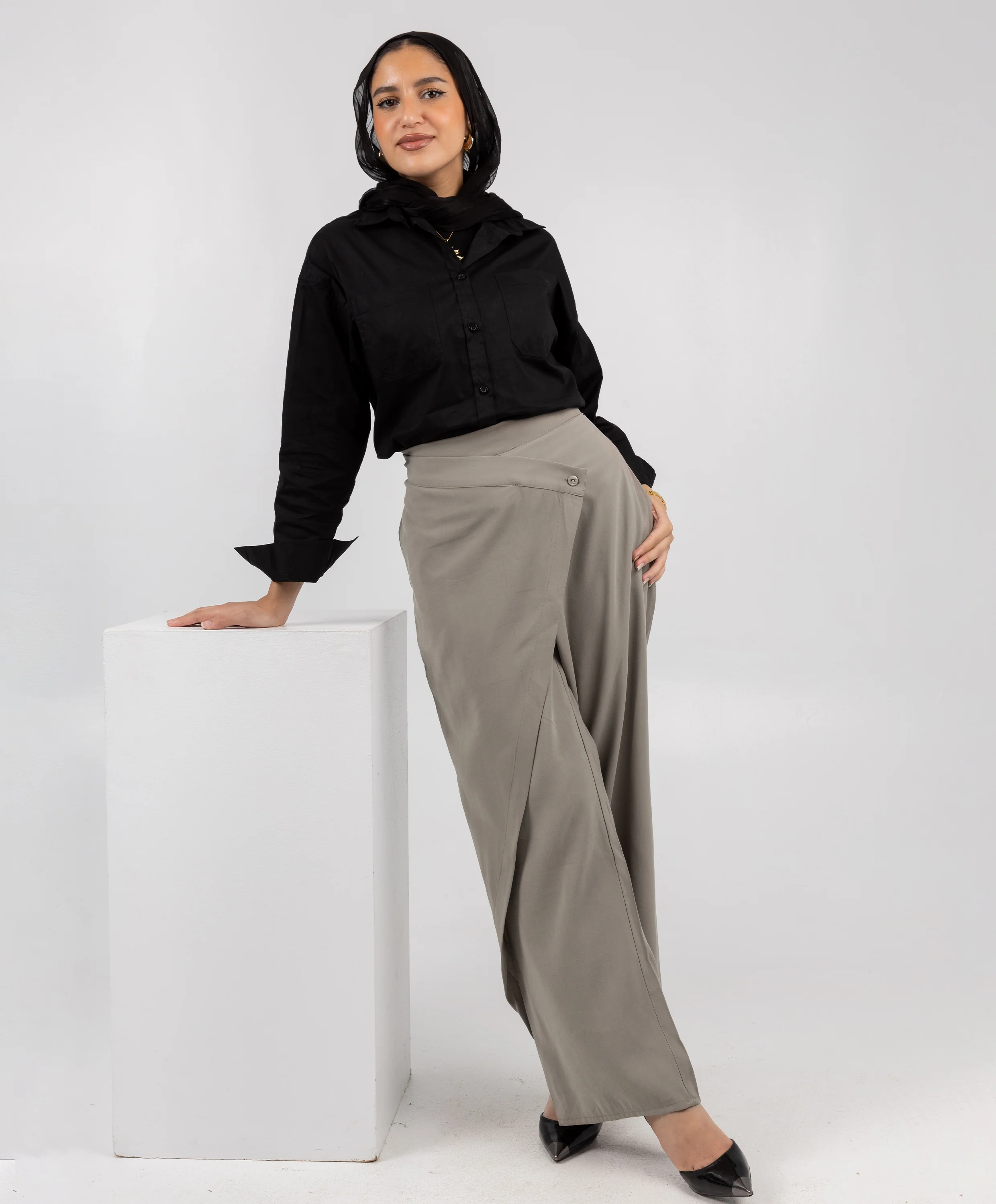 Wrap Skirt Pants - Image 4