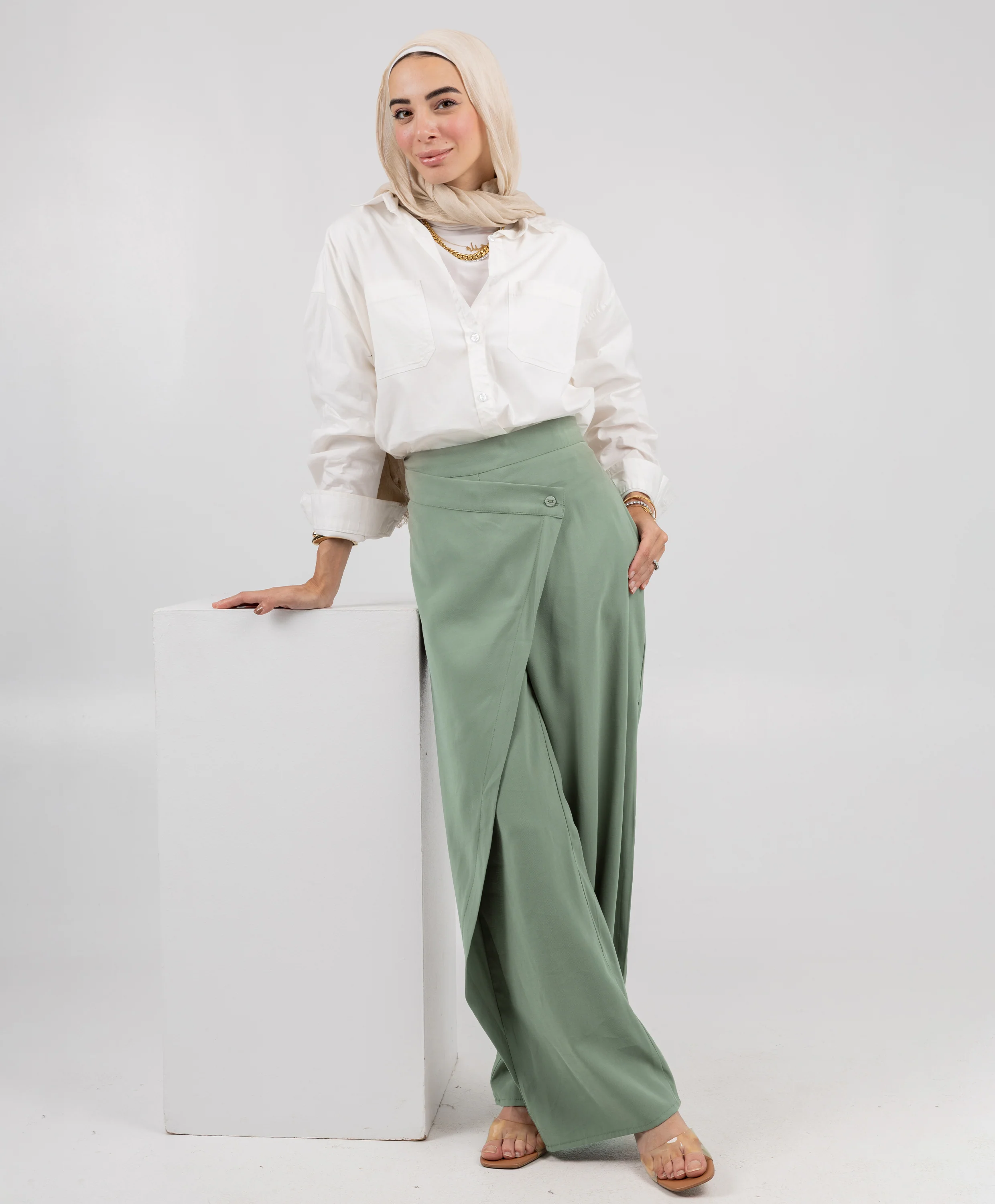 Wrap Skirt Pants - Image 5